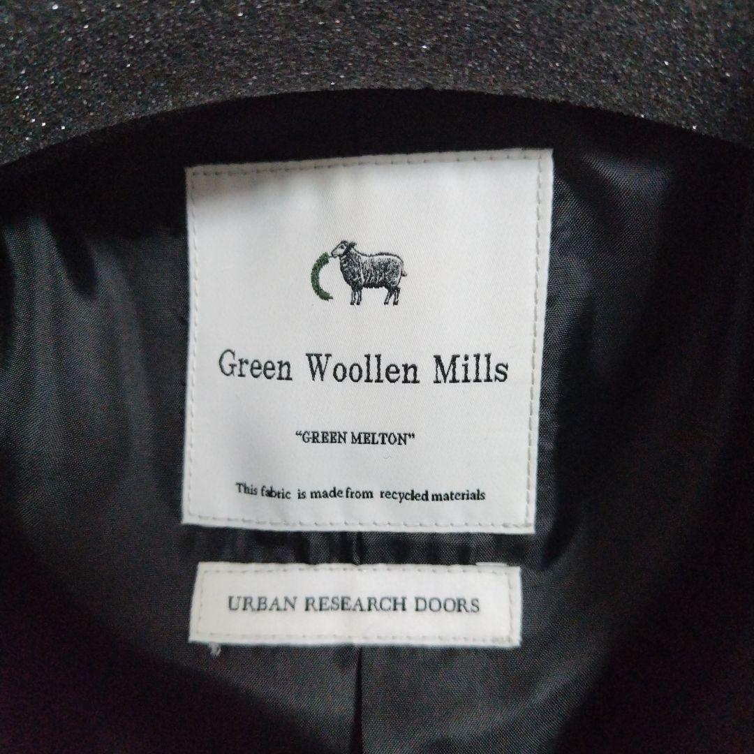 アーバンリサーチメルトンステンカラーコート L ブラック定価33,000今冬発売