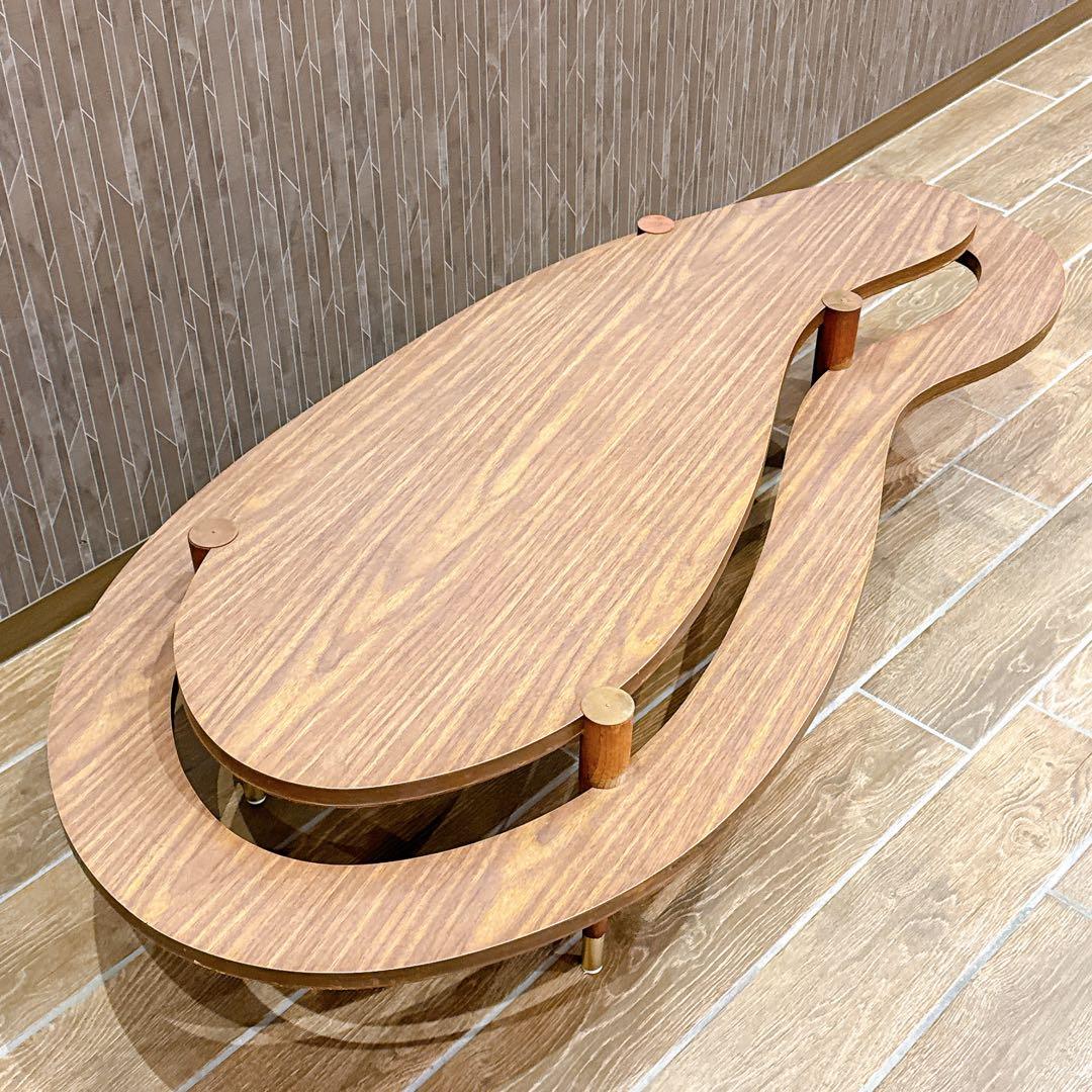 さば様 アメーバ型 二段式 カフェテーブル ミッドセンチュリー 1950