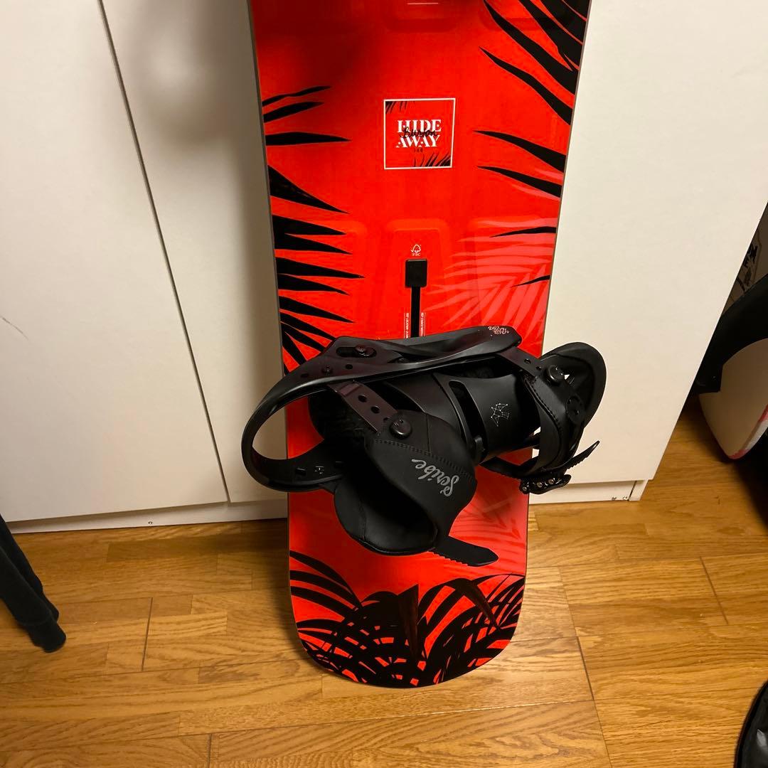 バートンスノーボードセット　ヴィンデング、ケース付き