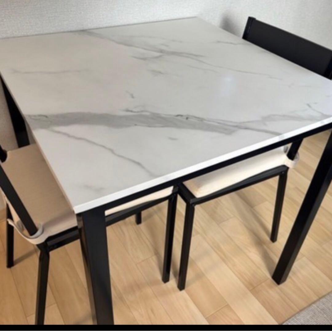 LOWYA ロウヤ　グレイブル　テーブルと椅子二脚のセット