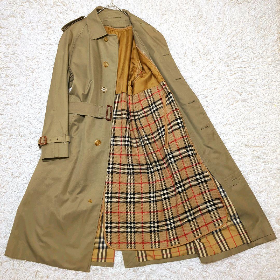 【美品】バーバリー☆マキシ丈　ライナー　ベルト付　ノバチェック　トレンチコート