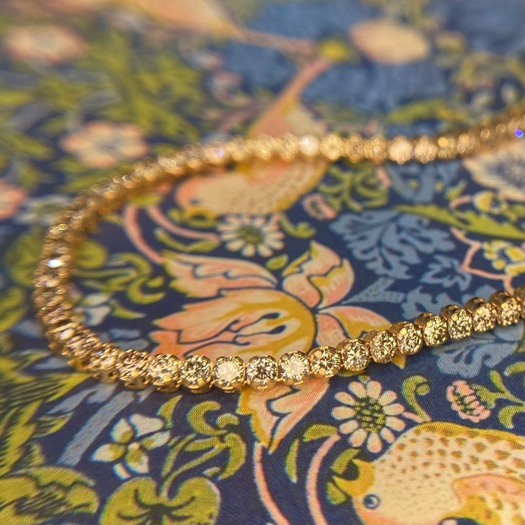 【新品未使用】K18 天然ダイヤモンド　テニスブレス　2.0ct