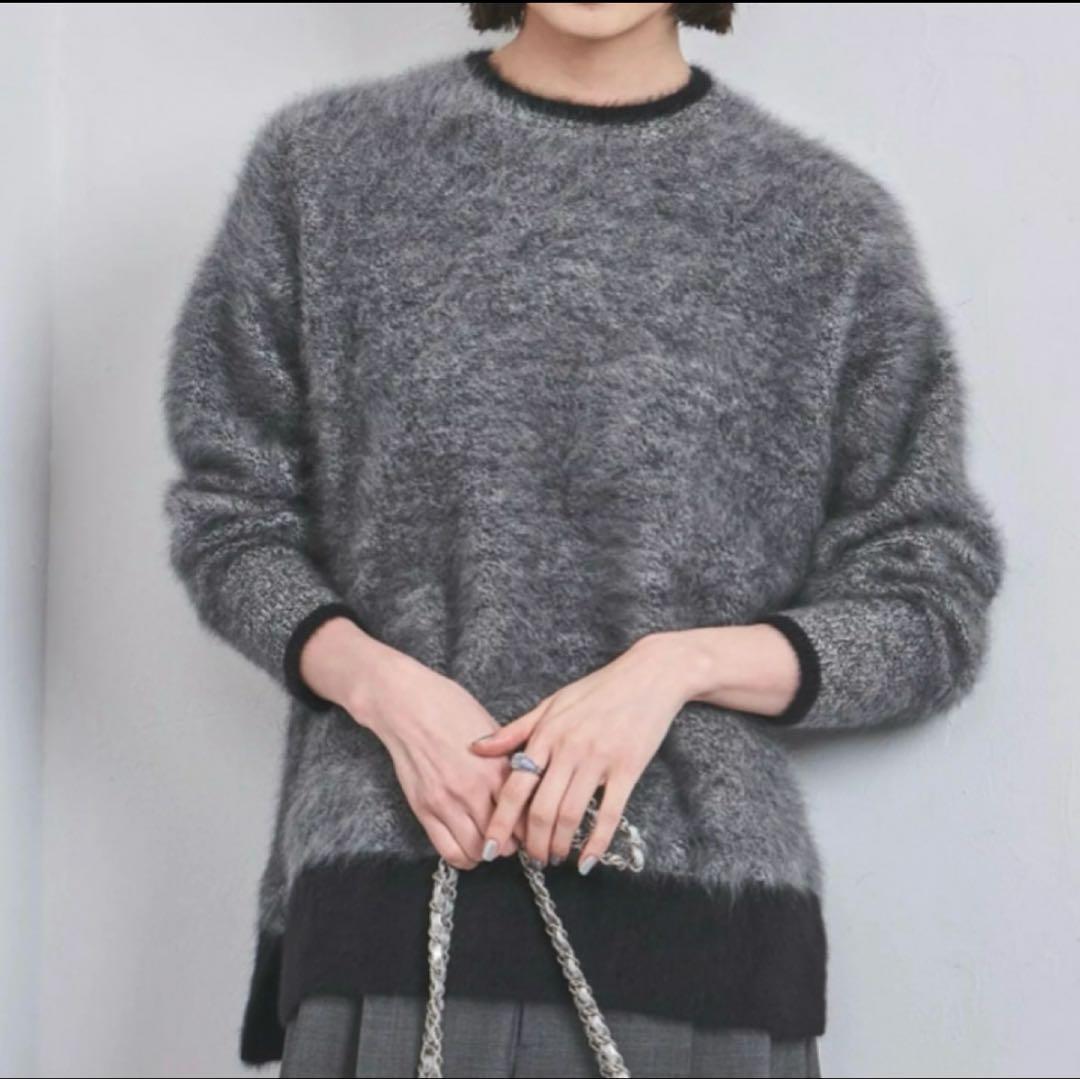 専用美品★ユナイテッドアローズ　フォックス カシミヤ クルーネックニット グレー
