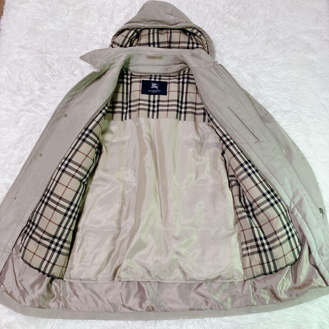 バーバリーロンドン　メガチェック　コート　フード付　ライナーダウン付　4way