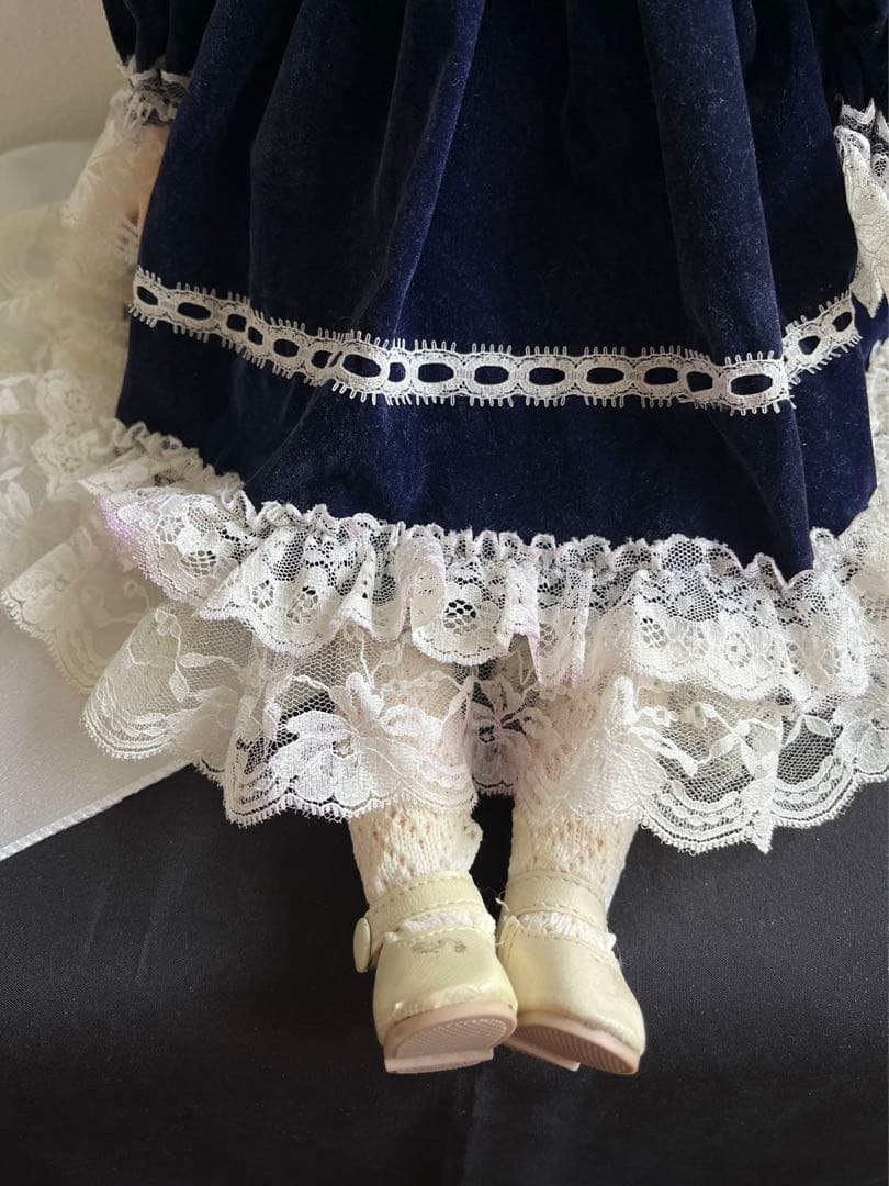 アンティークヴィンテージ 人形 ビスクドール 陶器 高さ30㎝ 中古