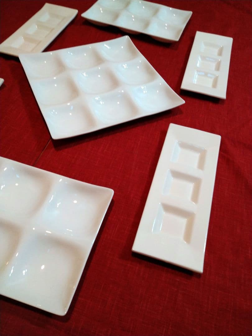 ♥ビュッフェプレート９種盛皿【ホワイトグッドデザイン賞受賞】３皿 ♥パーティー用