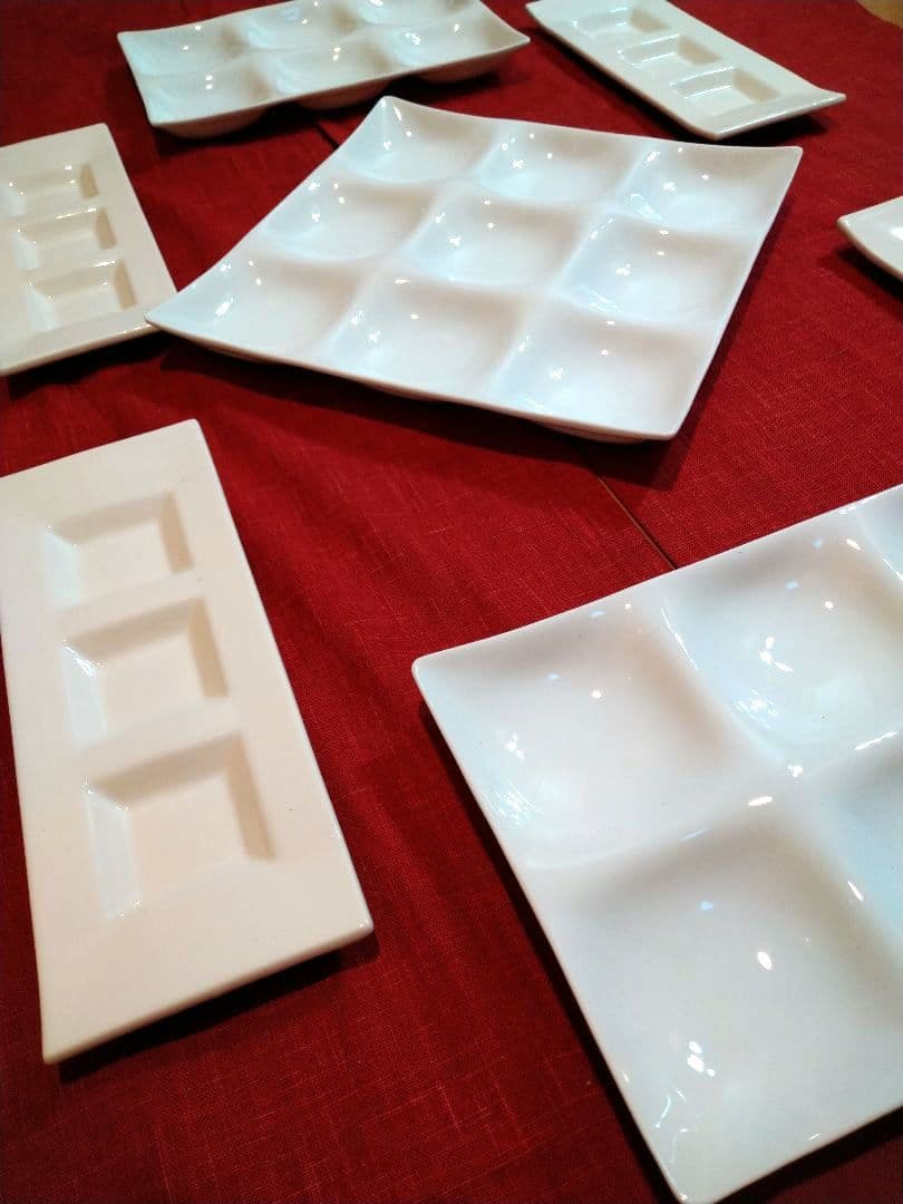 ♥ビュッフェプレート９種盛皿【ホワイトグッドデザイン賞受賞】３皿 ♥パーティー用