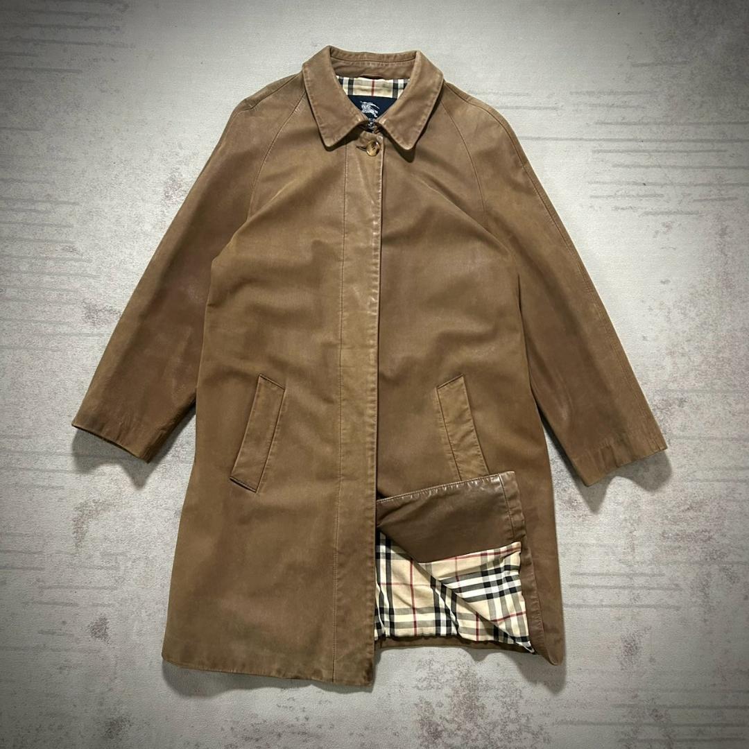 美品 BURBERRY 90's 入手困難 オールレザー L相当 ノバチェック