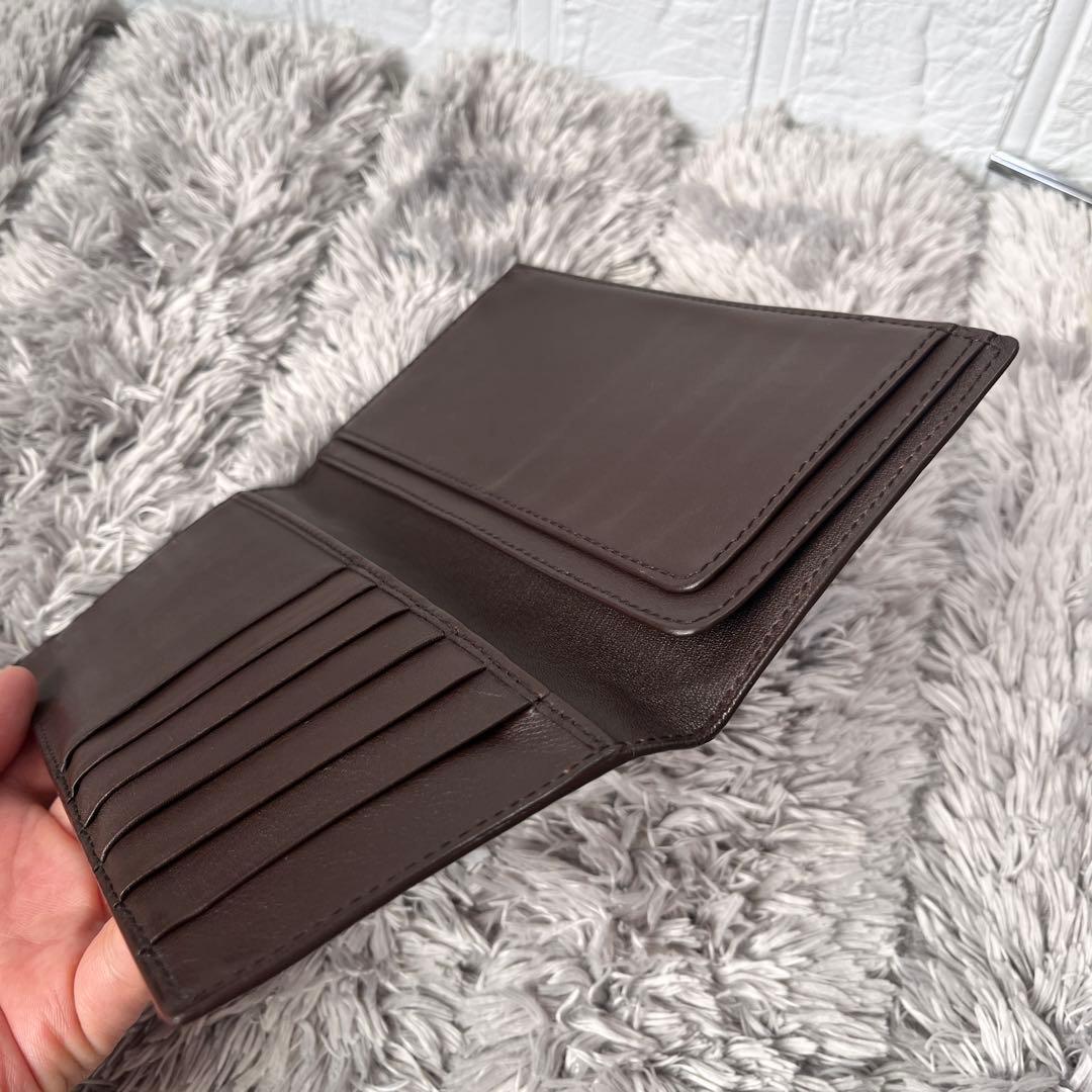 GUCCI✨シマ　お札入れ　カードケース　ダークブラウン　メンズ