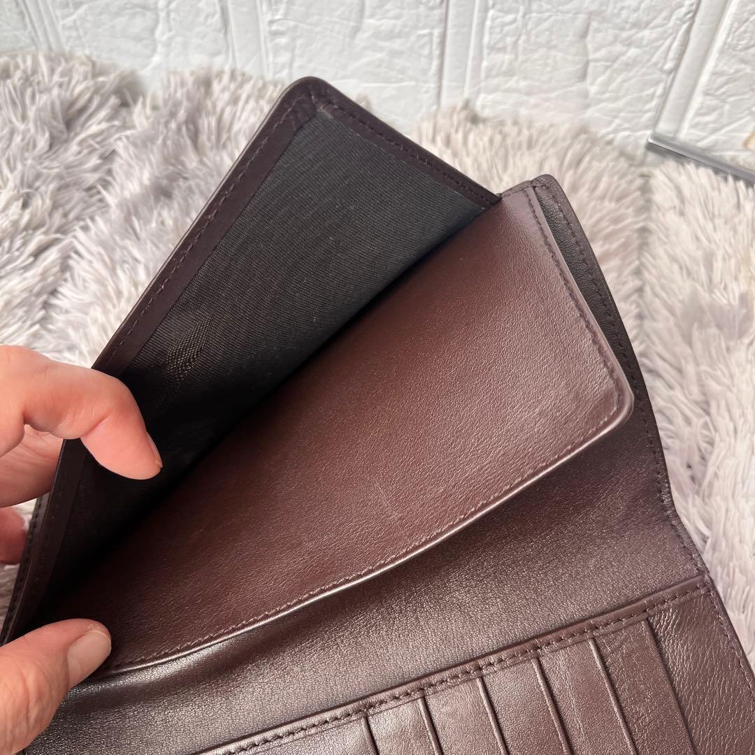 GUCCI✨シマ　お札入れ　カードケース　ダークブラウン　メンズ