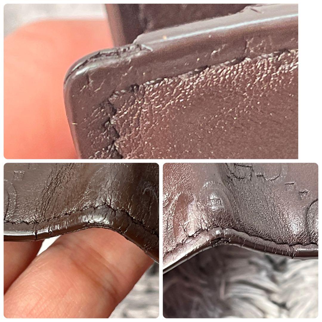 GUCCI✨シマ　お札入れ　カードケース　ダークブラウン　メンズ