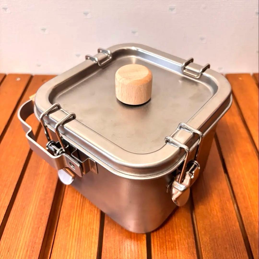 子犬印　角形給食缶ミニ