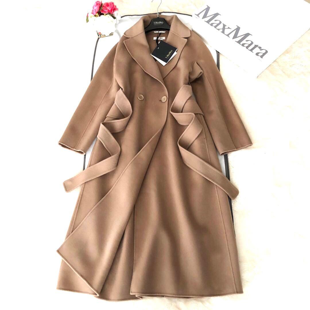 新品タグ付き‼️【マックスマーラ】42 ENZOボタン付きコート　モカキャメル