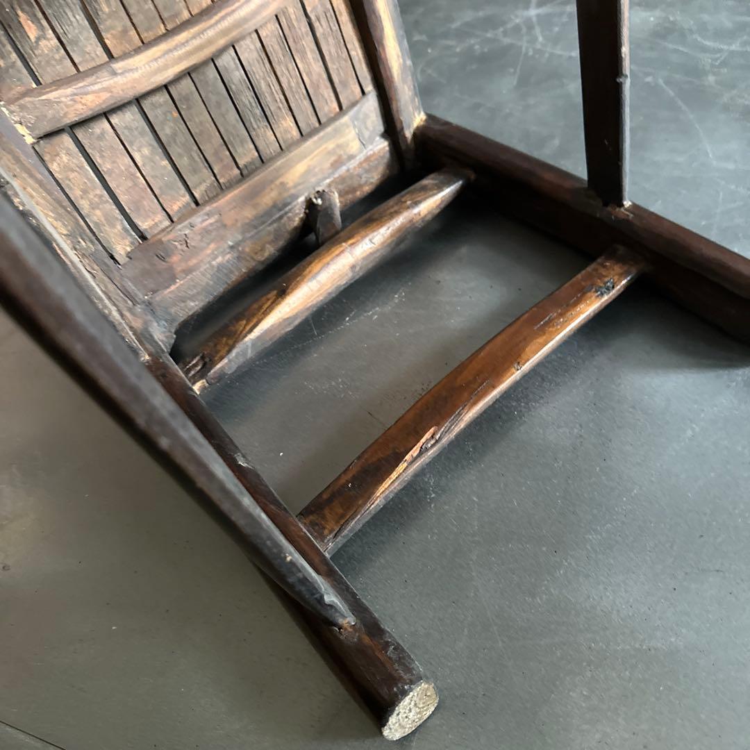 お値下げ❣️中国の古い丈夫な椅子　味のあるヴィンテージチェア