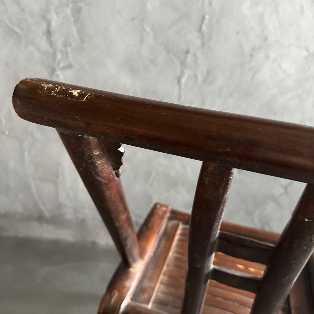 お値下げ❣️中国の古い丈夫な椅子　味のあるヴィンテージチェア