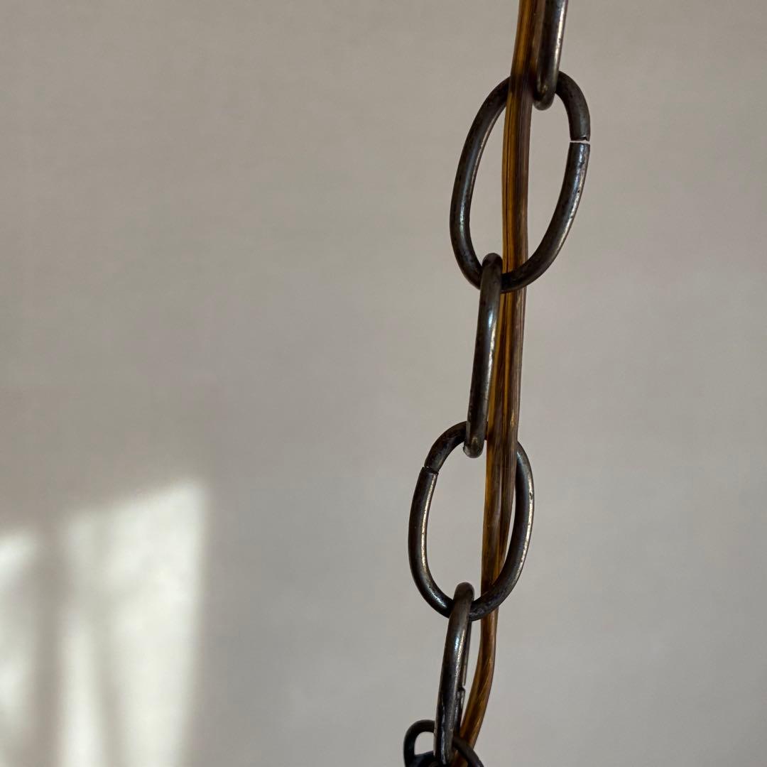 ヴィンテージ レトロ アンティーク ガラス ペンダントランプ 照明