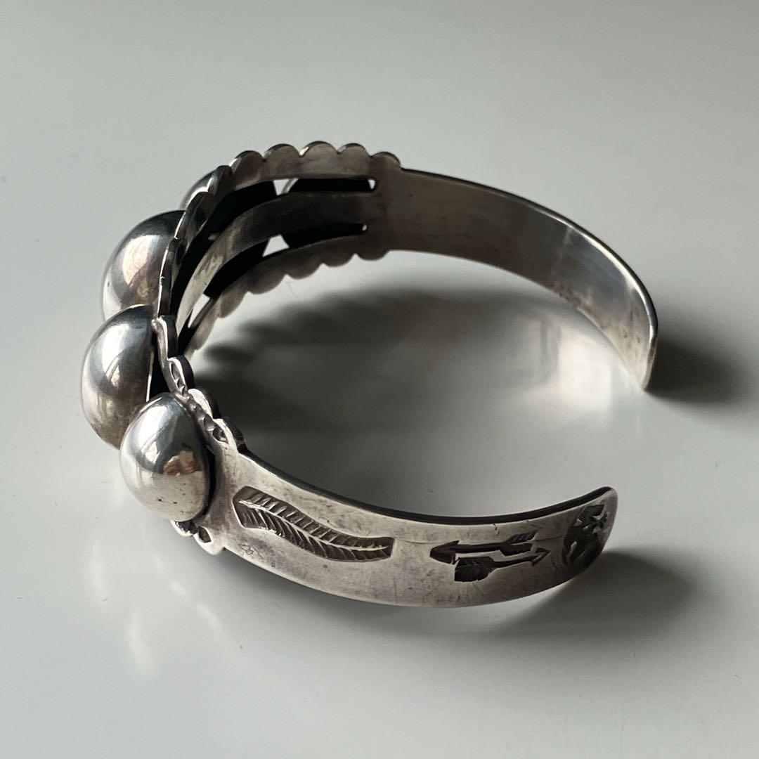 60s〜ヴィンテージ ナバホ パール シルバーバングル