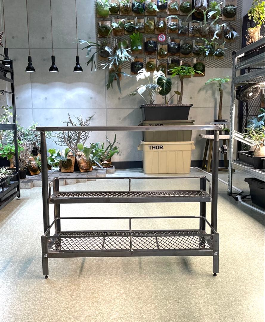 1台限定　塗装前完成品　アイアン植物棚　ミニタイプ　2段目半サイズ