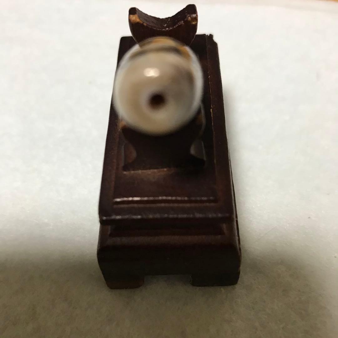 超激レア珍品‼︎ 古代老礦石　三眼天珠　馬蹄痕　黒朱砂