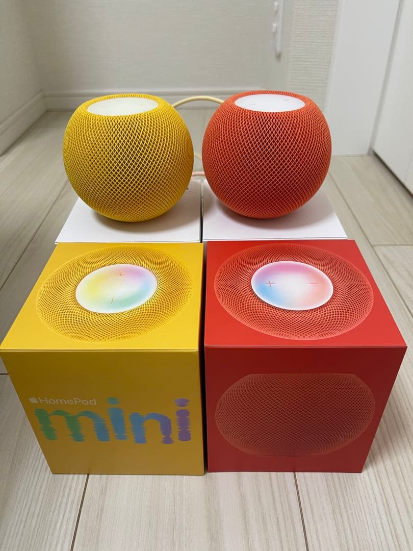 Apple Pod mini イエロー オレンジ 2台セット