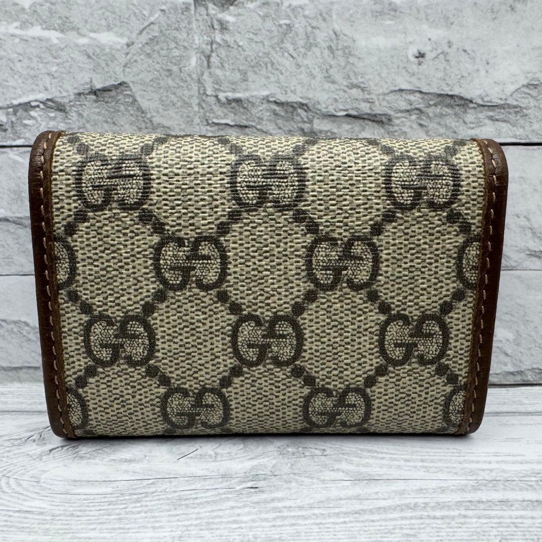 【美品】GUCCI　ホースビット　GG柄　スプリーム　キーケース　6連　ブラウン