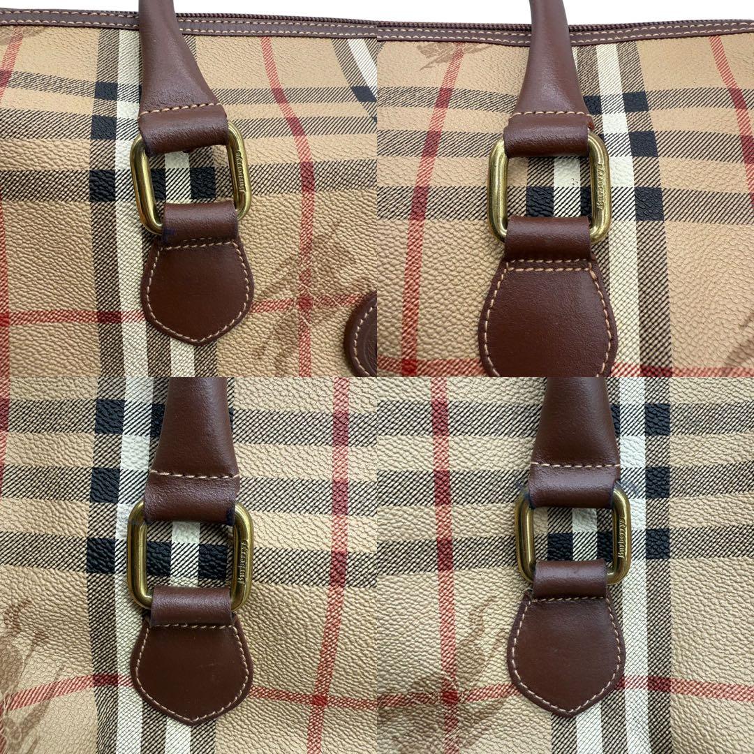 BURBERRYS バーバリー ボストンバッグ ノバチェック シャドーホース