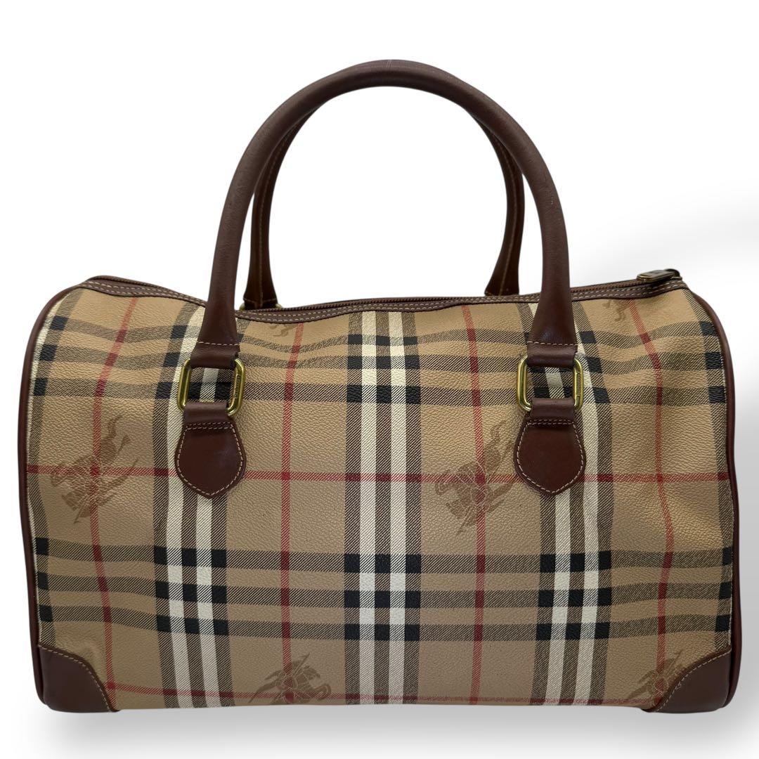 BURBERRYS バーバリー ボストンバッグ ノバチェック シャドーホース