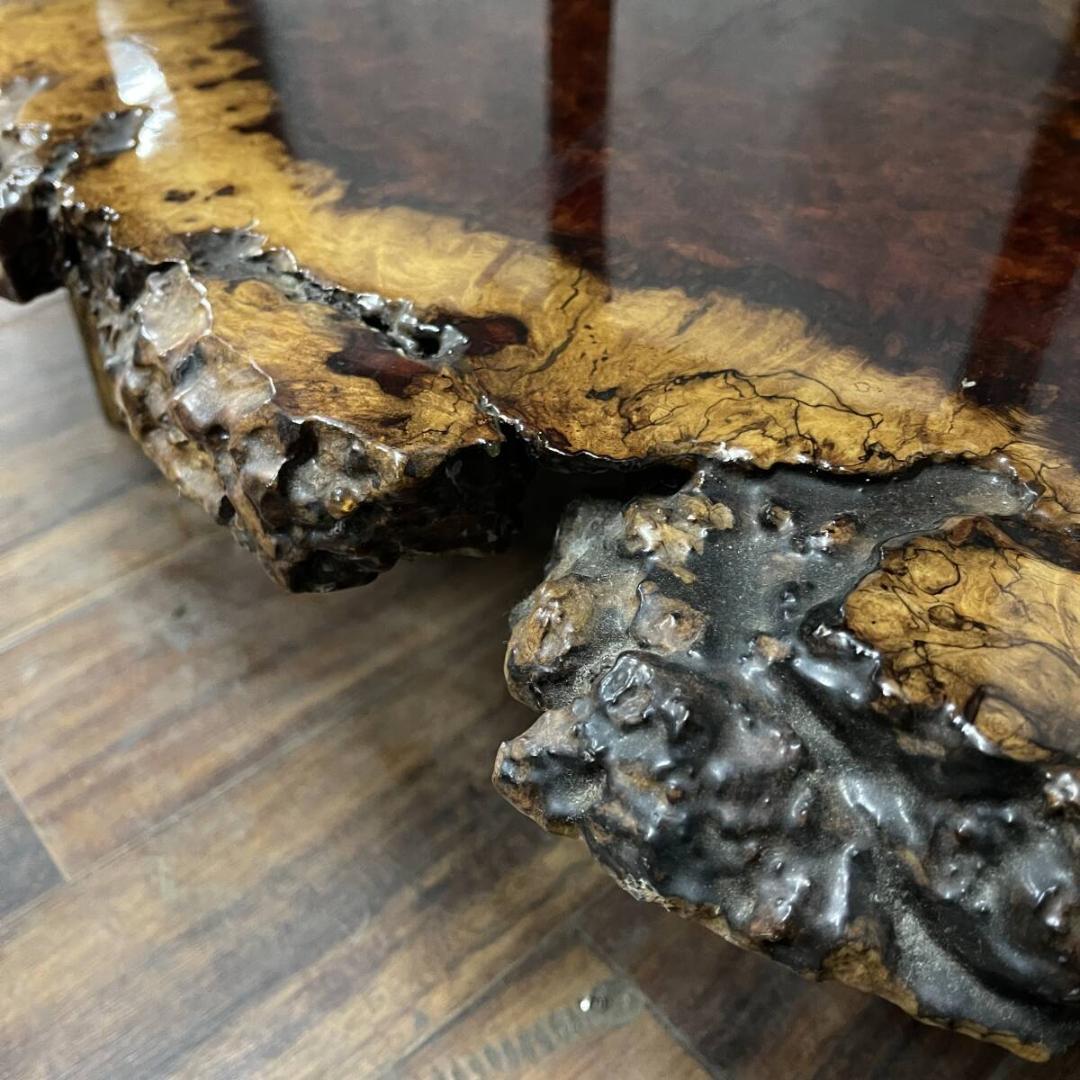 花梨 一枚板 棚 違い棚 天然木 無垢材 玉杢 泡杢 瘤杢 根杢 飾り棚 収納