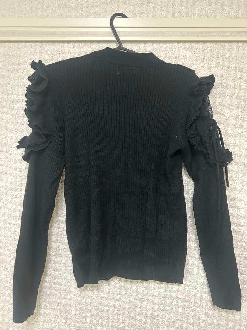 m*m様 meltie きらきらショルダーフリルニット