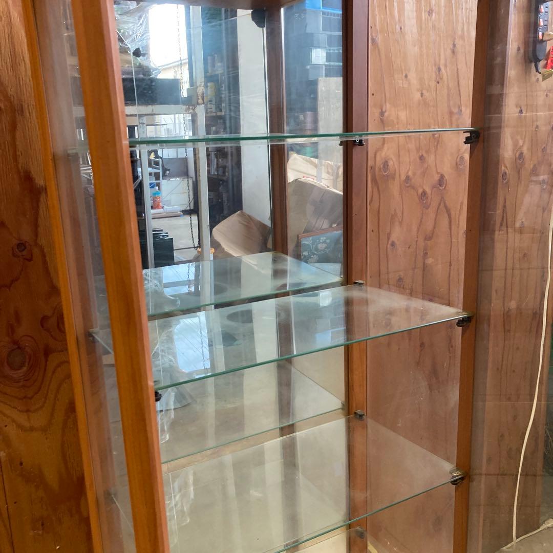 鍵付きガラスケース 5段　コレクション棚