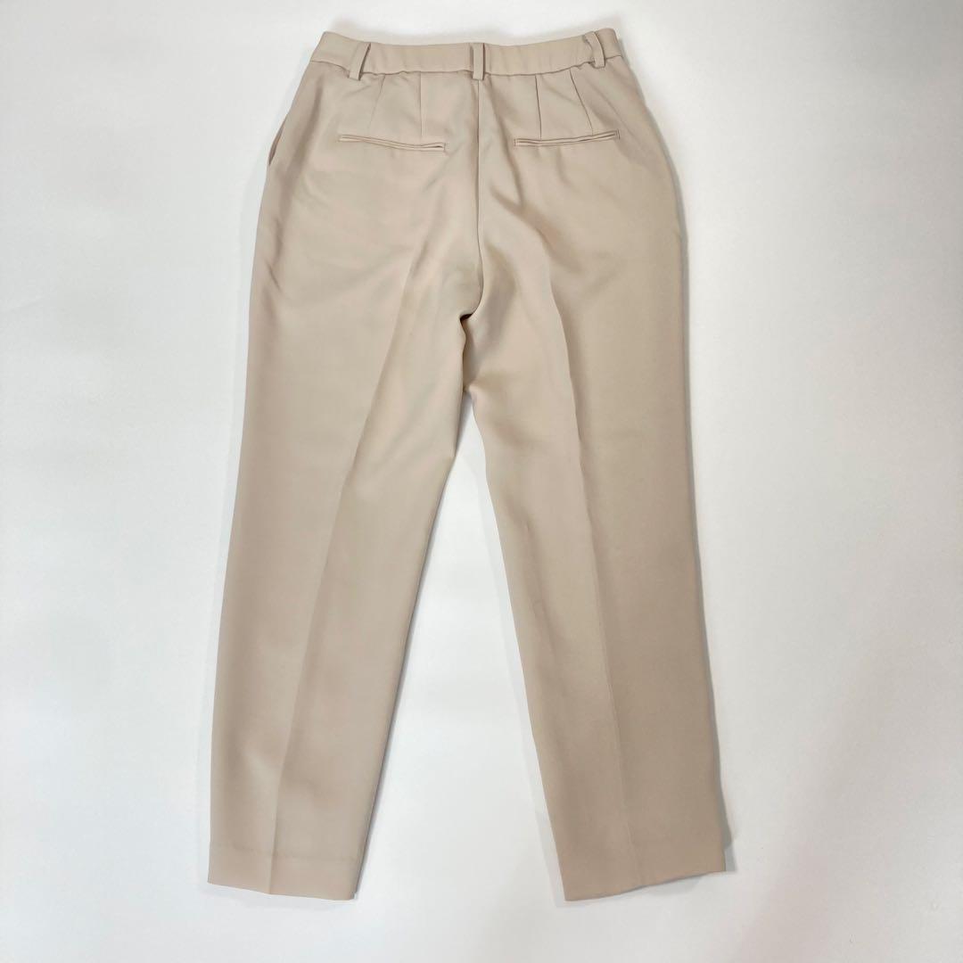 【洗える】PLST パンツ セットアップスーツ ノーカラー 美品 M ベージュ