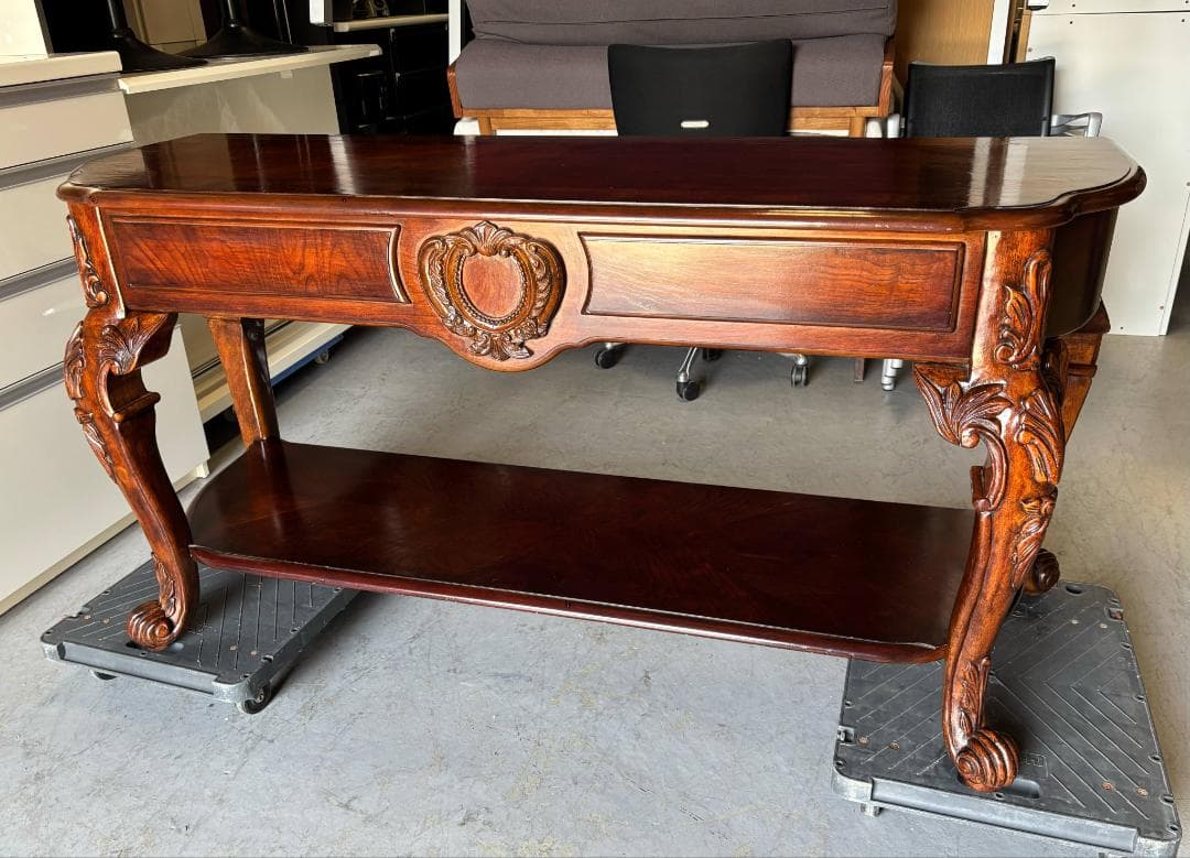 ヨーロッパ系 アンティーク 大型コンソール、サイドテーブル幅153cm Used