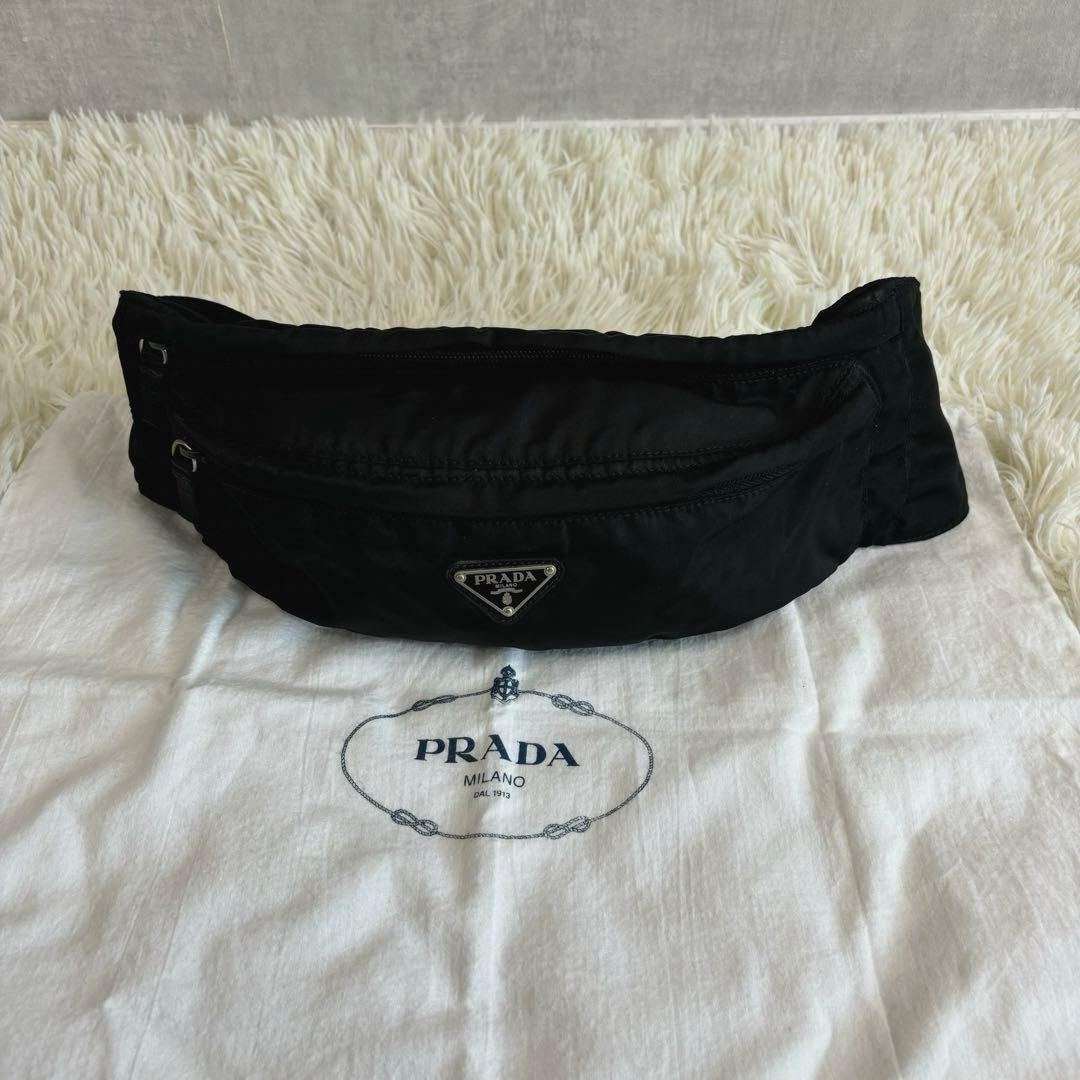PRADA プラダ　三角ロゴプレート ポコノ ナイロン ボディバッグ