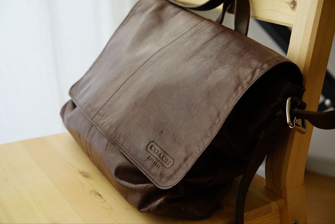 Coach コーチ レザー ビジネスメッセンジャーバッグ