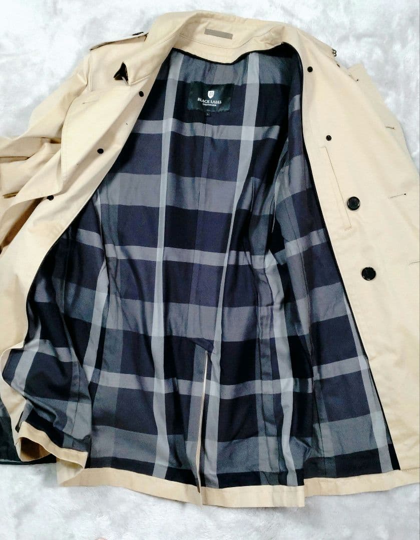 ブラックレーベル トレンチコート L ライナー付 ベージュ