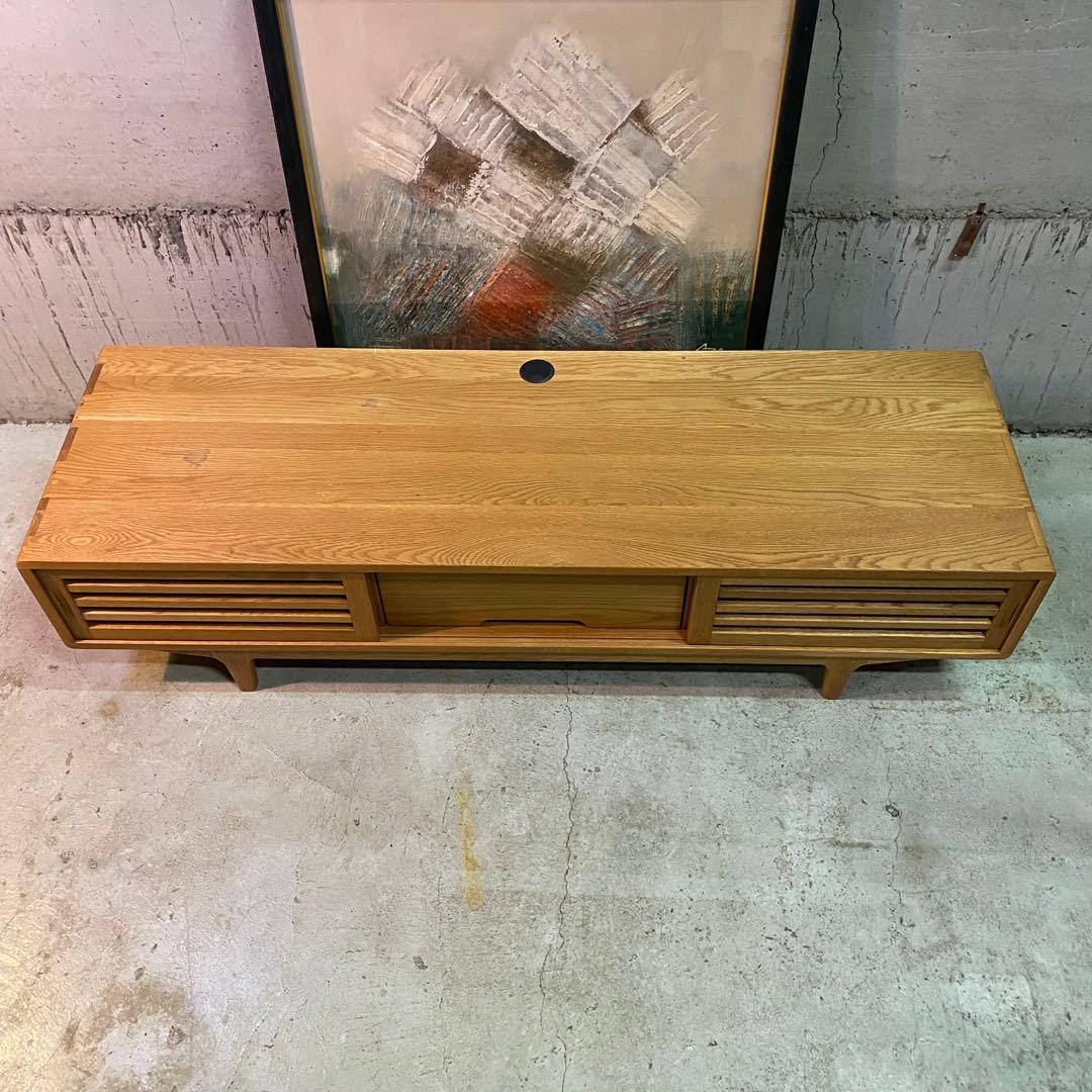 起立木工 テレビボード　北欧　ナラ材 ミッドセンチュリー　ナチュラル　テレビ台