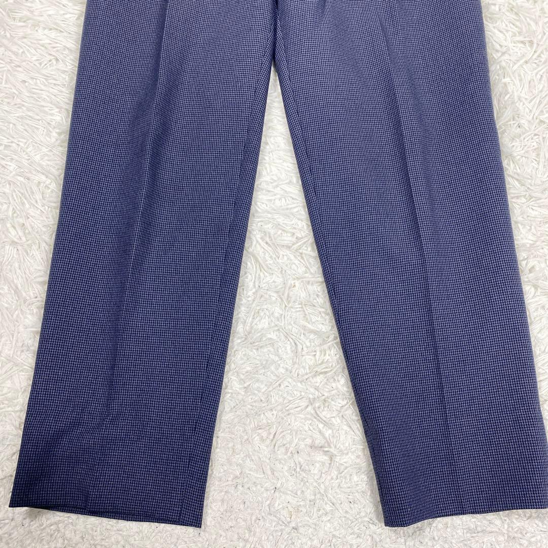 スーツセレクト　スーツセットアップ　ネイビー　千鳥格子　ダブルスーツ　サイズM