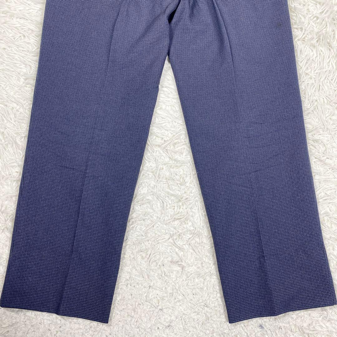 スーツセレクト　スーツセットアップ　ネイビー　千鳥格子　ダブルスーツ　サイズM