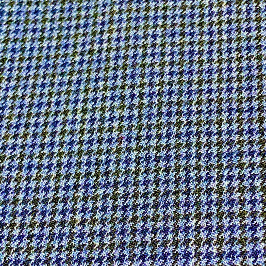 スーツセレクト　スーツセットアップ　ネイビー　千鳥格子　ダブルスーツ　サイズM