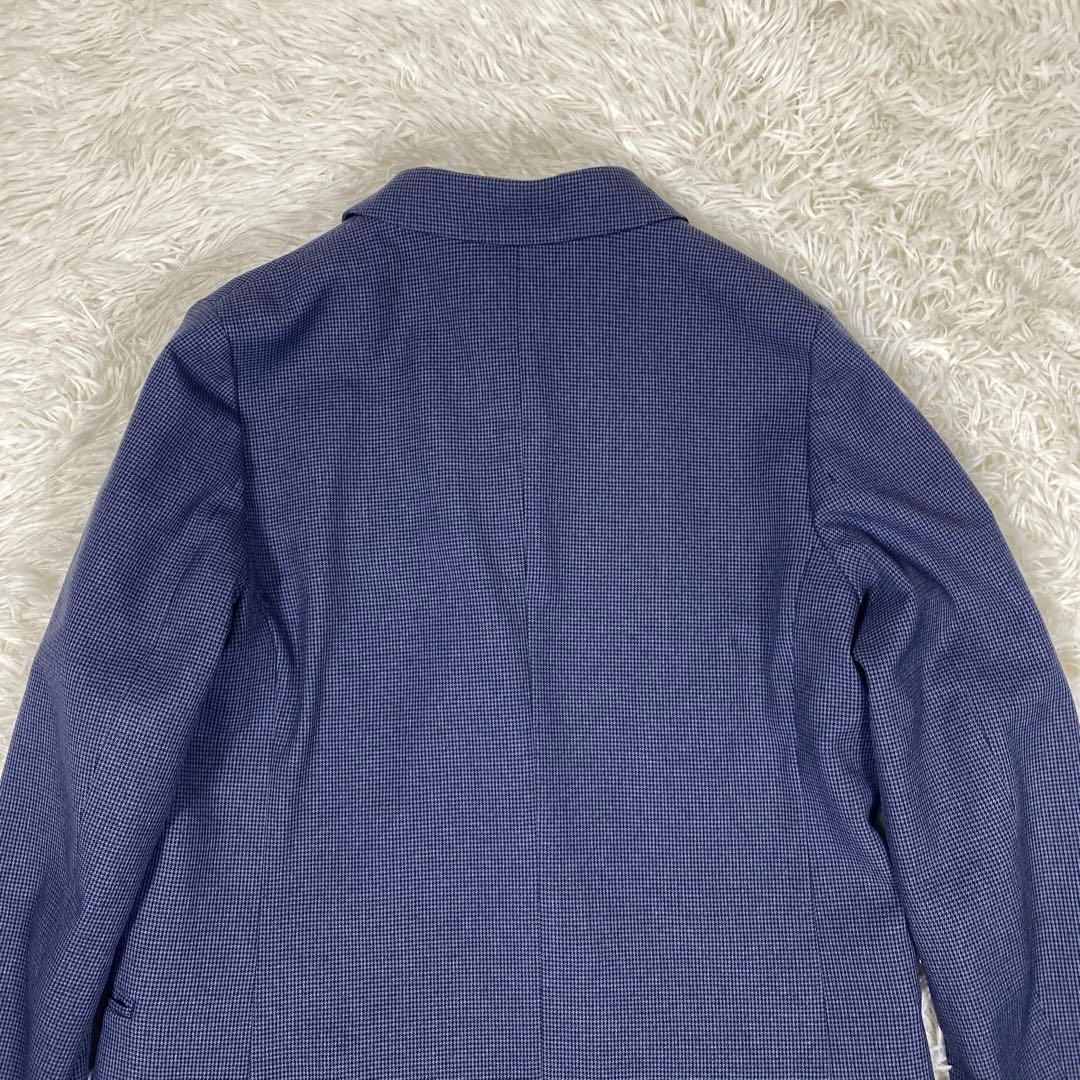 スーツセレクト　スーツセットアップ　ネイビー　千鳥格子　ダブルスーツ　サイズM