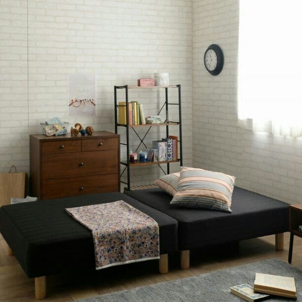 分割タイプの脚付きマットレス】POIN脚付きシングルマットレス