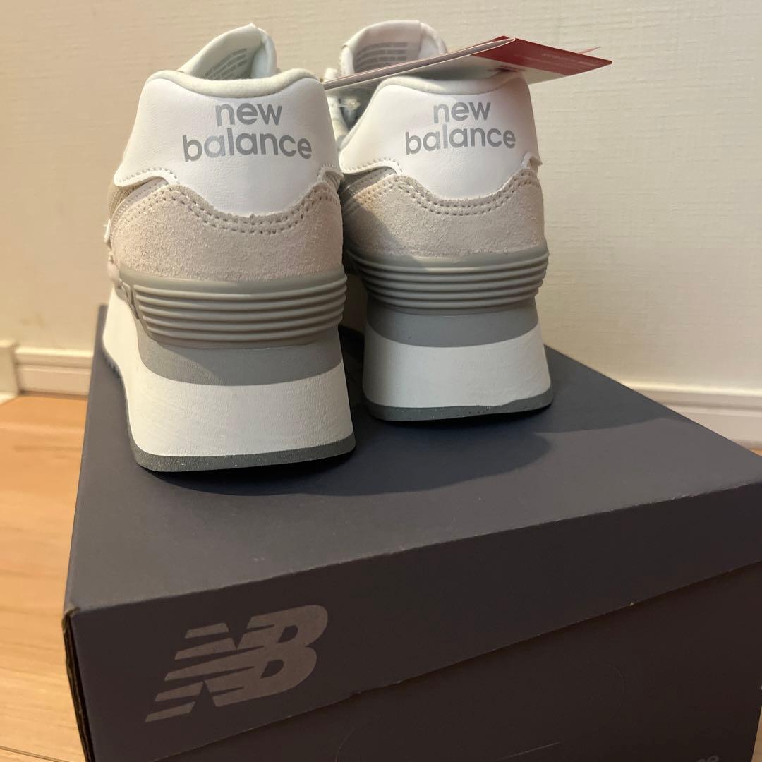 New Balance WN574ZS 白ホワイト厚底スニーカー　ニューバランス