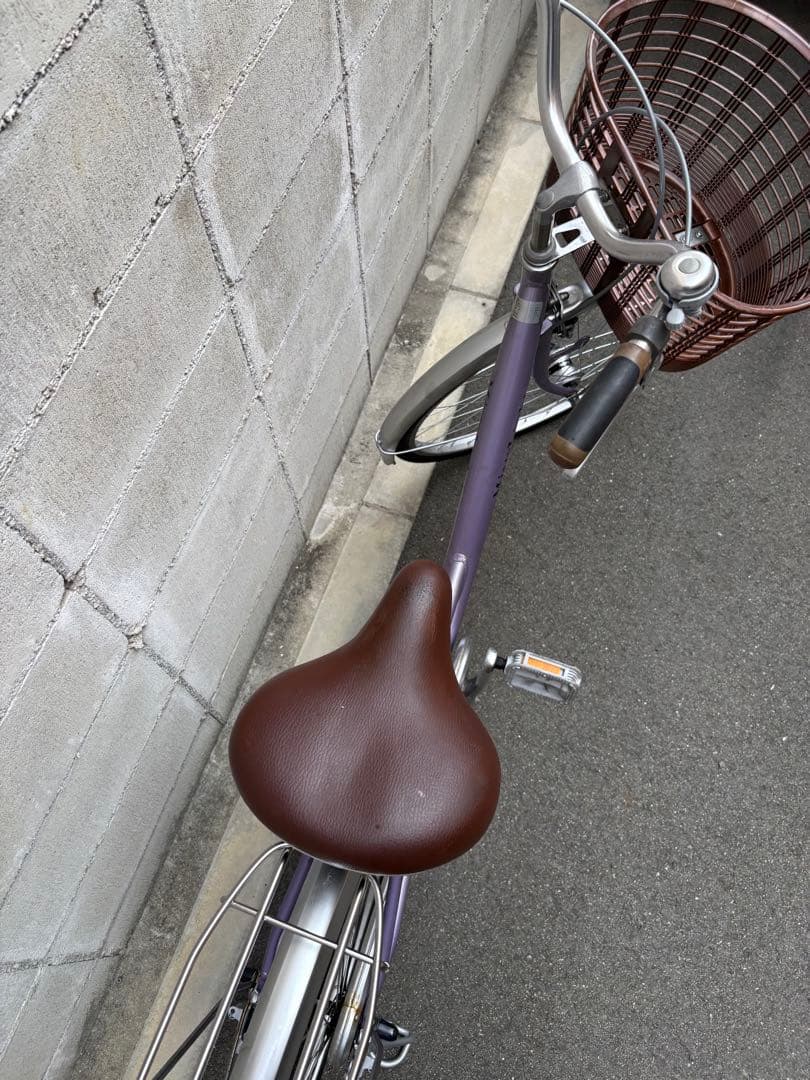 <激軽！アルミ>シティサイクル　紫