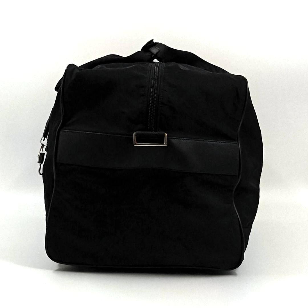 希少✨プラダ 保存袋　南京錠鍵付き　2way ボストンバッグ 三角ロゴ 革 黒