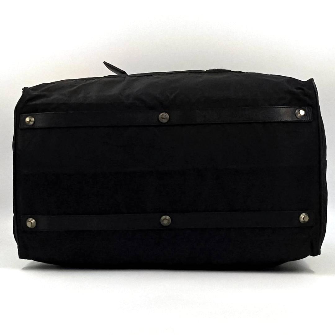 希少✨プラダ 保存袋　南京錠鍵付き　2way ボストンバッグ 三角ロゴ 革 黒