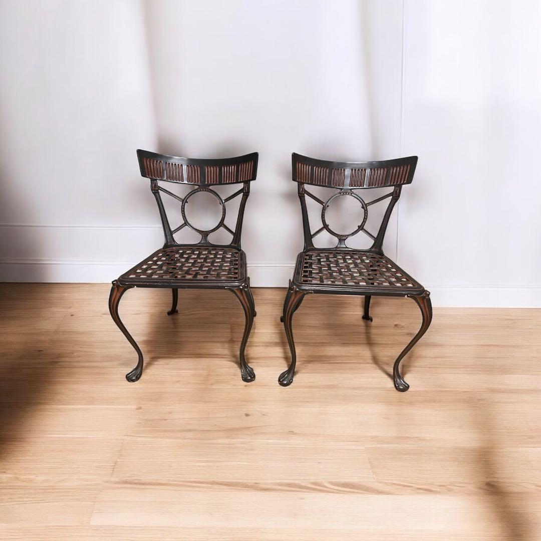 デジ モベル ガーデニングチェアー アルミ鋳物製椅子 店舗什器 2脚