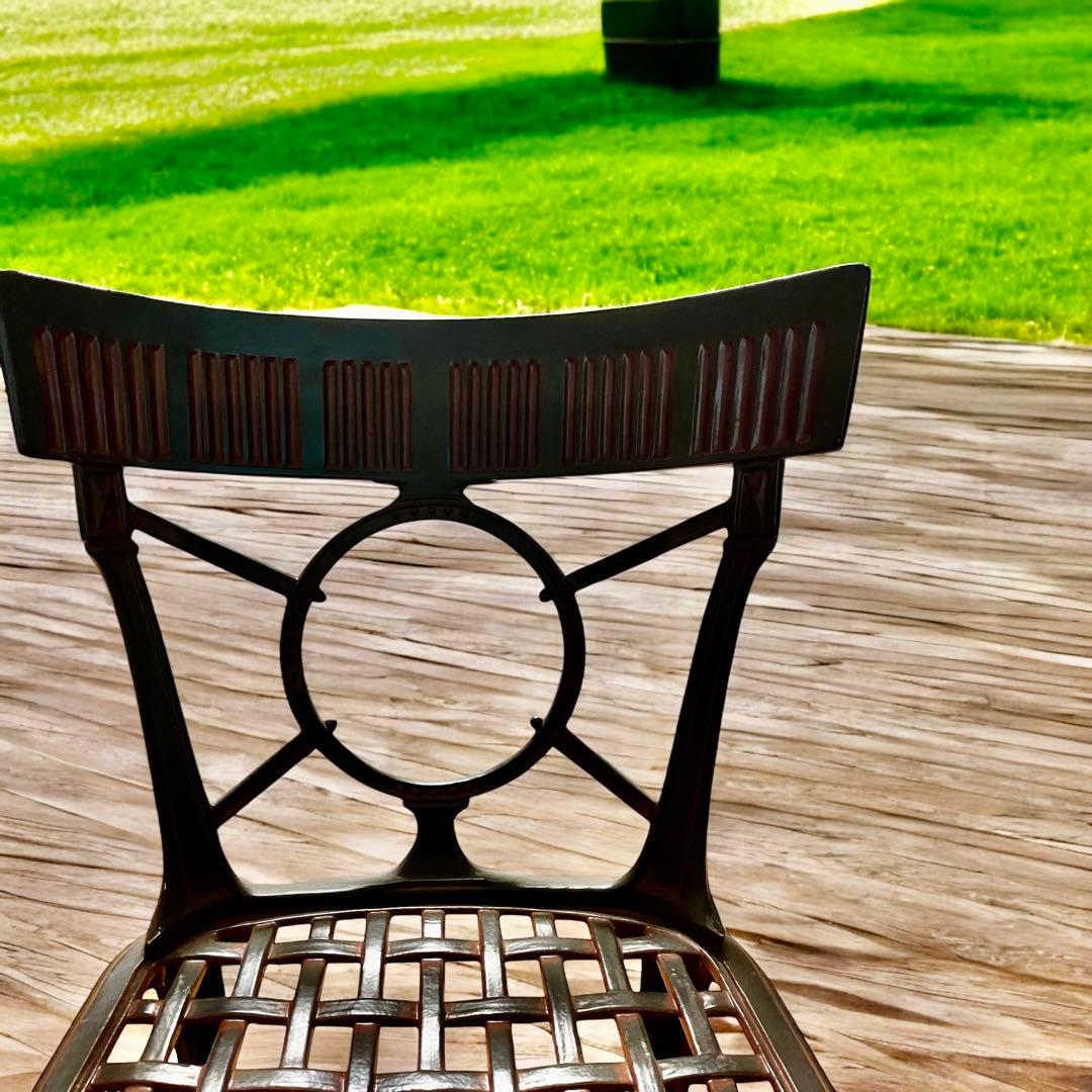 デジ モベル ガーデニングチェアー アルミ鋳物製椅子 店舗什器 2脚