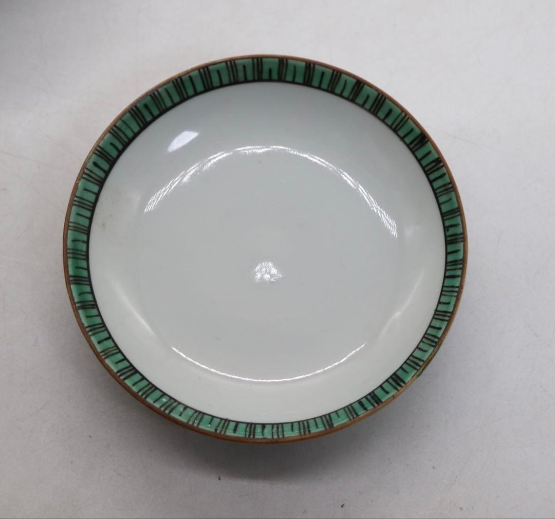 明治期　九谷焼　蓋茶碗5点　送料込み251114