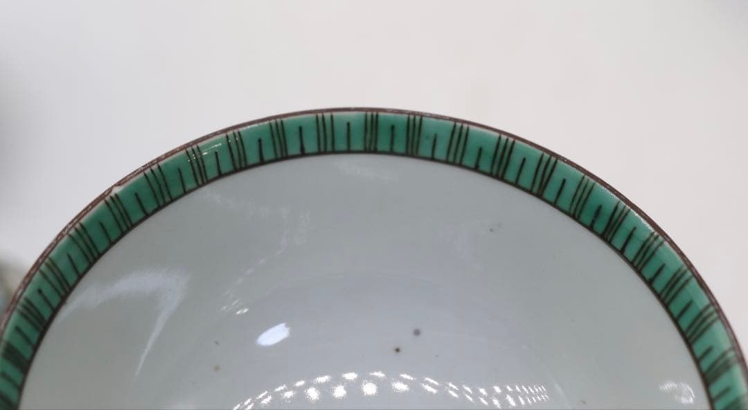 明治期　九谷焼　蓋茶碗5点　送料込み251114