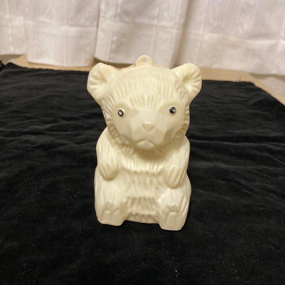 古谷製菓　昭和レトロ　白い熊の貯金箱